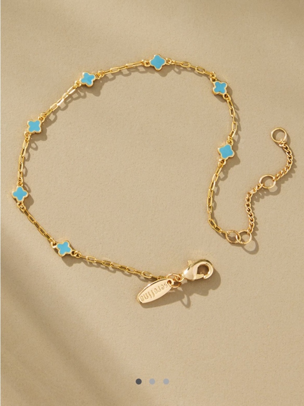 Anthropologie Clover Chain Bracelet